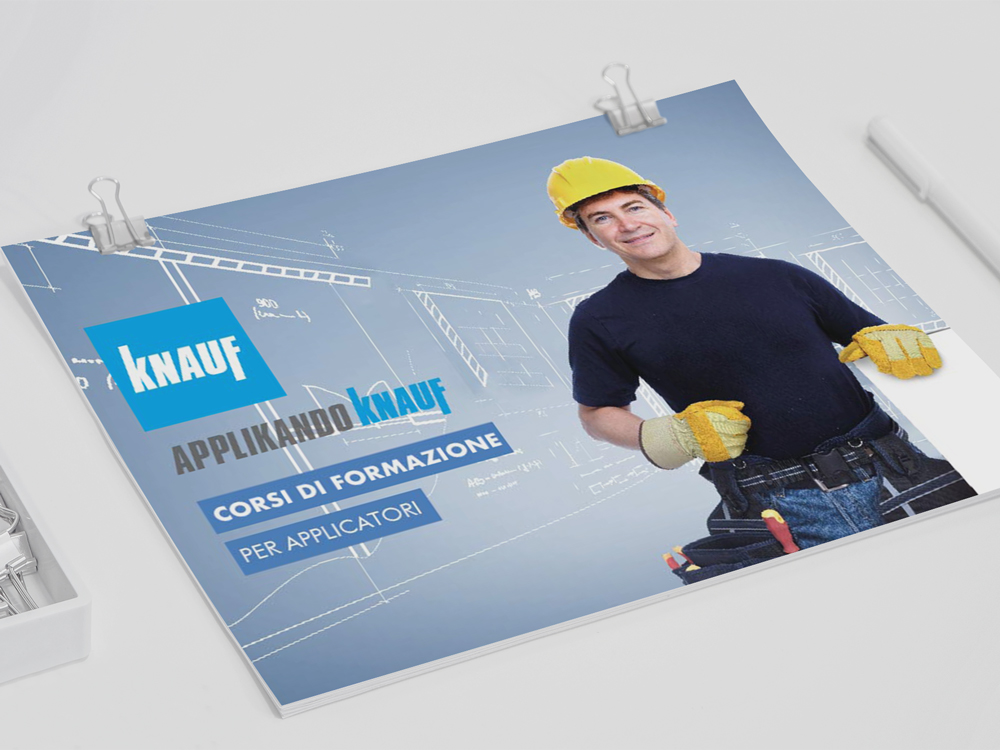 Progettazione grafica stand Knauf. Agenzia di pubblicità Firenze