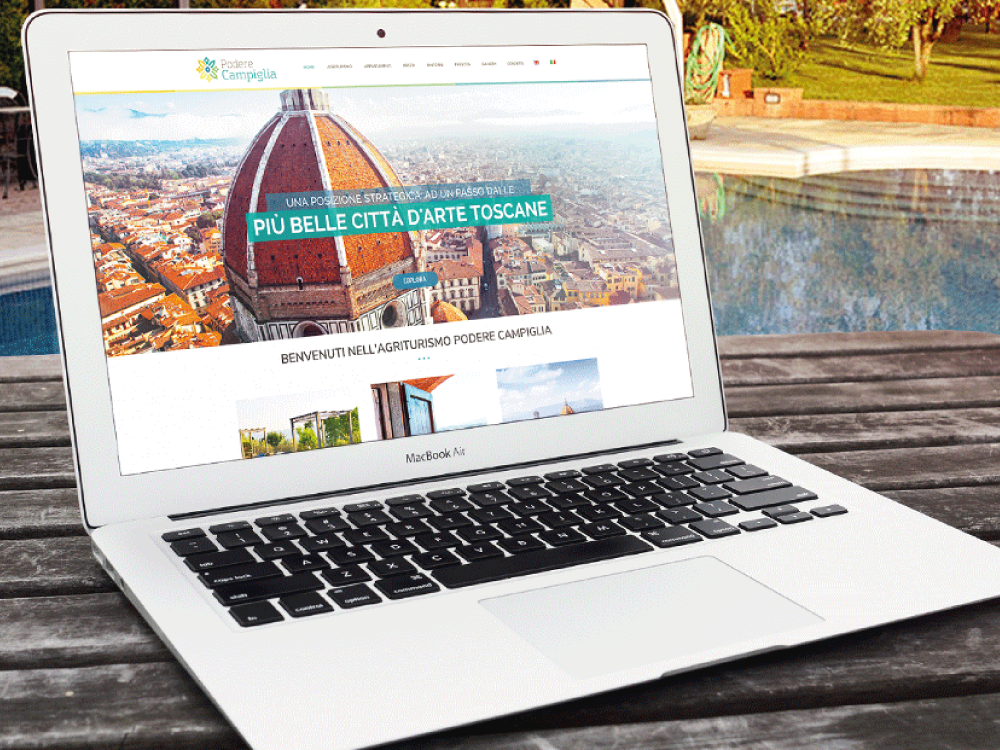 Realizzazione sito internet Podere Campiglia, agriturismo in Valdarno. Realizzazione siti per alberghi e agriturismi